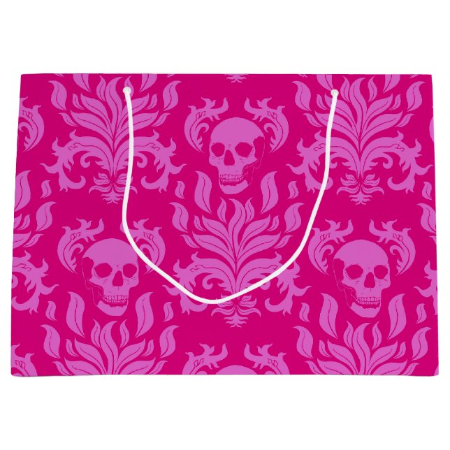 Skullflamdämpare i rosa av bubbelgum på shock rosa (Framsidan)