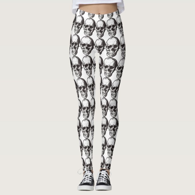 Skullformar Leggings (Framsida)
