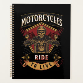 Skullfulla motorcyklar, körda