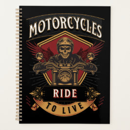 Skullfulla motorcyklar, körda