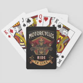 Skullfulla motorcyklar, körda casinokort