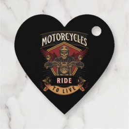 Skullfulla motorcyklar, körda gåvor etiketter