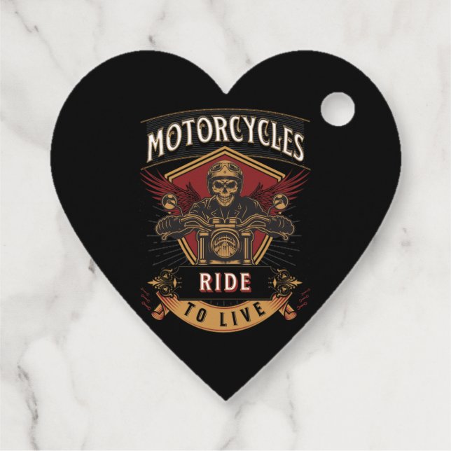Skullfulla motorcyklar, körda gåvor etiketter (Baksida)
