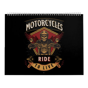 Skullfulla motorcyklar, körda kalender