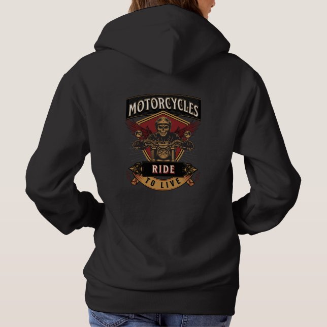 Skullfulla motorcyklar, körda t shirt (Baksida)