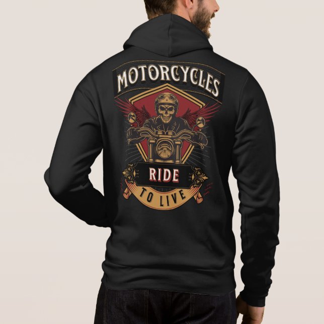 Skullfulla motorcyklar, körda t shirt (Baksida)