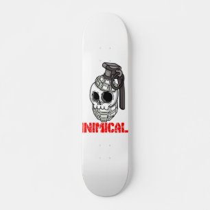 Skullgarnering Mini Skateboard Bräda 18,5 Cm