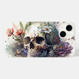 Skullgarv Aesthetic Blommigt Watercolor Artwork