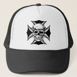 Skullgarvad illustration av krona kor keps