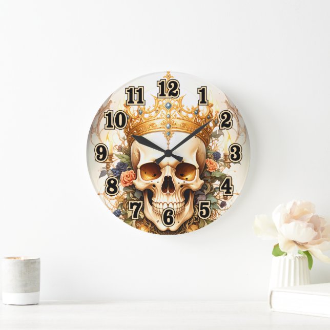 Skullgarvklocka för Royal Kung Stor Klocka (Hem)