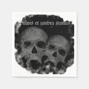 Skullgrafik för mörk gotiic Happy halloween Pappersservett