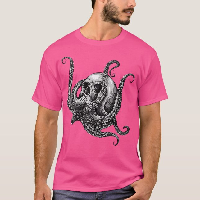 Skullgrafik på Octopus Sugar T Shirt (Framsida)