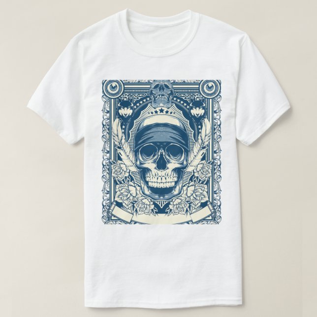 Skullgrafik T-shirt - Mörk gotiic Design (Design framsida)