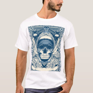 Skullgrafik T-shirt - Mörk gotiic Design