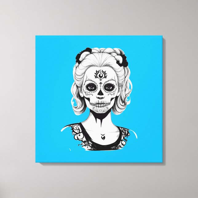 SKULLHEAD WOMAN CANVASTRYCK (Framsida)