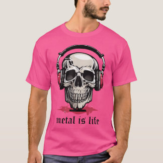 Skullhörlurarna Metall är livfull Metall T Shirt