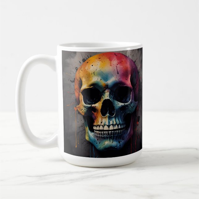 Skullhuvud för färgad kaffemugg (Vänster)