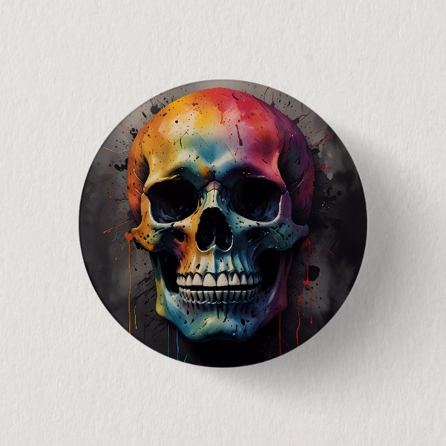 Skullhuvud för färgad knapp (Framsida)