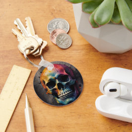 Skullhuvud för färgad nyckelring
