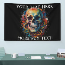 Skullhuvud med Stänk med flera färgader