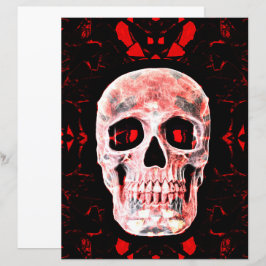 Skullhuvud, pop Art Gothic Black Red Modern