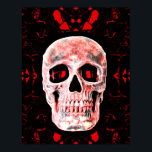 Skullhuvud, pop Art Gothic Black Red Modern Poster<br><div class="desc">Den moderna kulturen som skrapar pappert. Detta papper är mer än dubblan av tjockleken på 18 pund papper för dina friställda hantverksprojekt. Coola,  läskigt,  rött svart. Upphovsrätt Marg Seregelyi Fotography.</div>