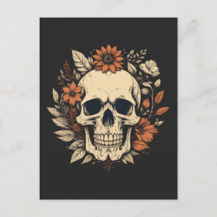Skullhuvud Vykort