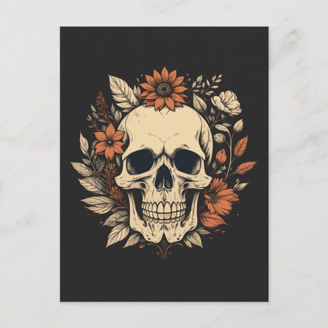 Skullhuvud Vykort (Framsida)