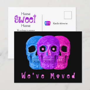 Skullhuvuden budget nya hem Googly Ögon Vykort
