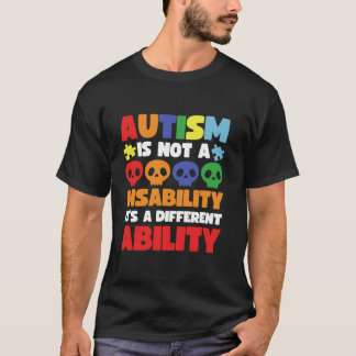 Skullig autismmedvetenhet om Mamma Pappa Kids Long T Shirt