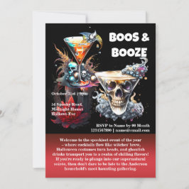 Skullig lycklig-timmes-scokuscocktails gotisk blom inbjudningar