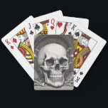 Skullillustration Casinokort<br><div class="desc">Fantasy Sten Punk Heavy Metall Art - Blue Skull Skeleton - Digital Fantasy Art</div>