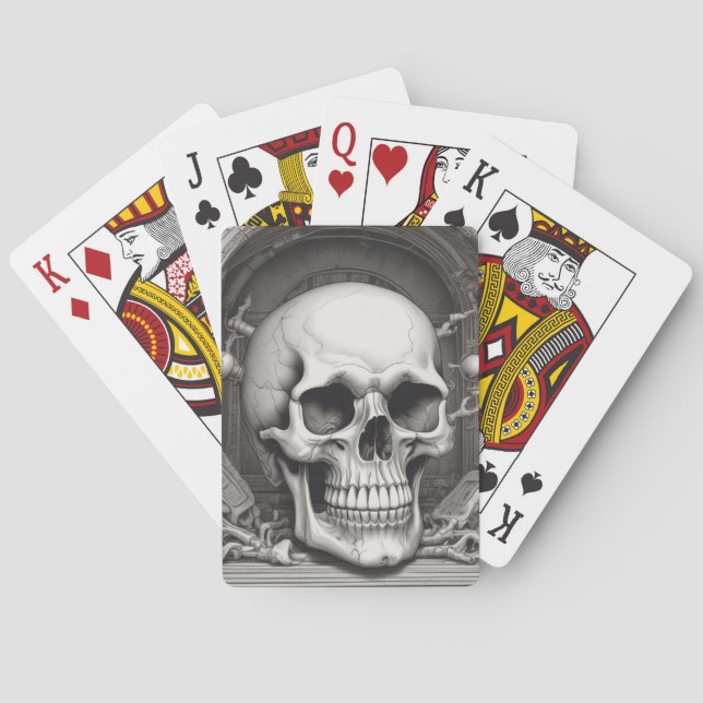 Skullillustration Casinokort (Baksidan)
