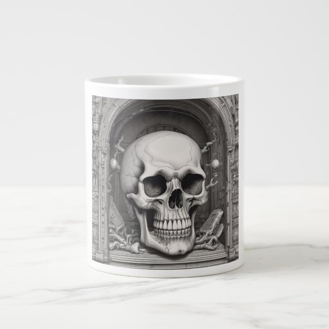 Skullillustration Jumbo Mugg (Framsidan)