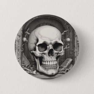 Skullillustration Knapp