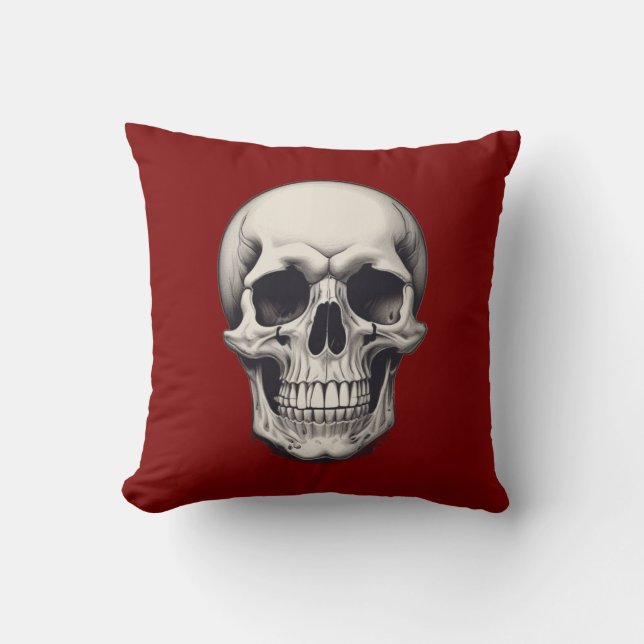 Skullillustration Kudde (Framsida)