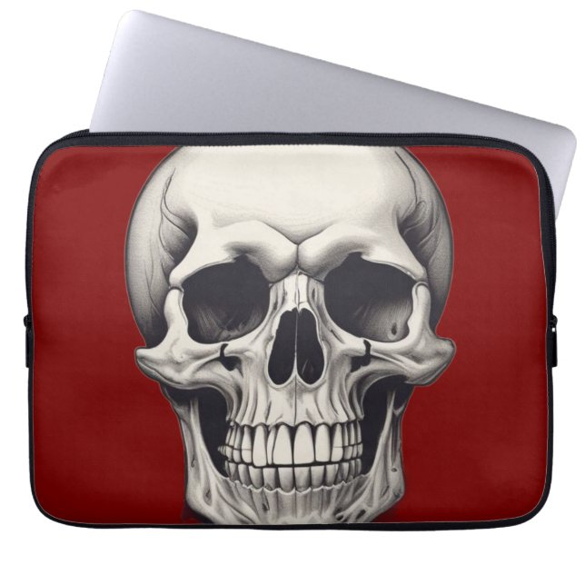Skullillustration Laptop Fodral (Framsidan)