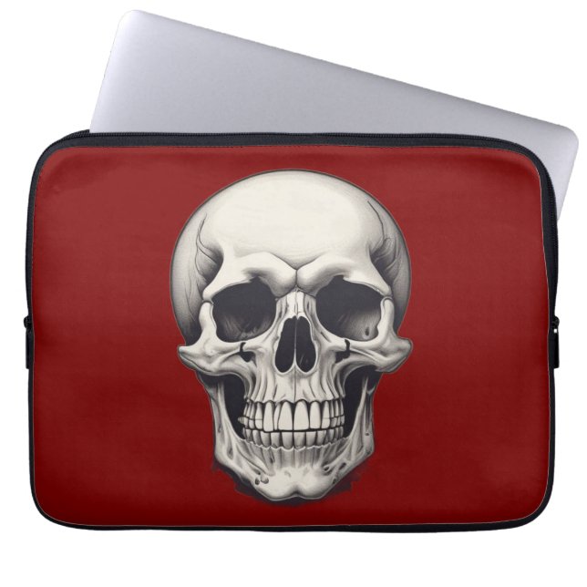 Skullillustration Laptop Fodral (Framsidan)