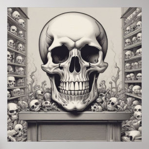 Skullillustration Poster