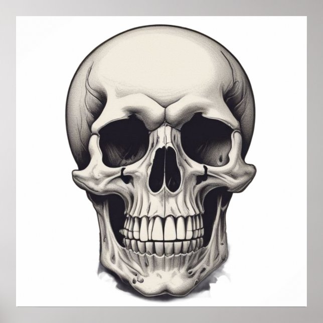 Skullillustration Poster (Framsidan)