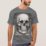 Skullillustration T Shirt<br><div class="desc">Fantasy Sten Punk Heavy Metall Art - Blue Skull Skeleton - Digital Fantasy Art</div>