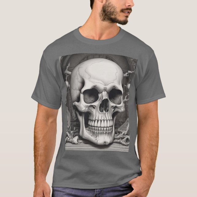 Skullillustration T Shirt (Framsida)