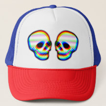 Skullillustration trendig neon stil
