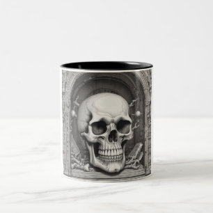 Skullillustration Två-Tonad Mugg