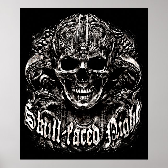 Skullklädd natt poster (Framsidan)