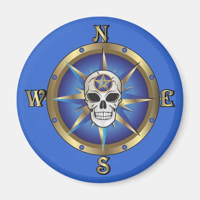 Skullkompass Magnet (Framsidan)