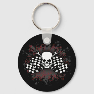 Skullkontrollerad flaggor-splat nyckelring