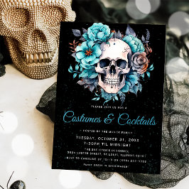 Skullkostnader för Vuxen & Cocktail Halloween fest Inbjudningar