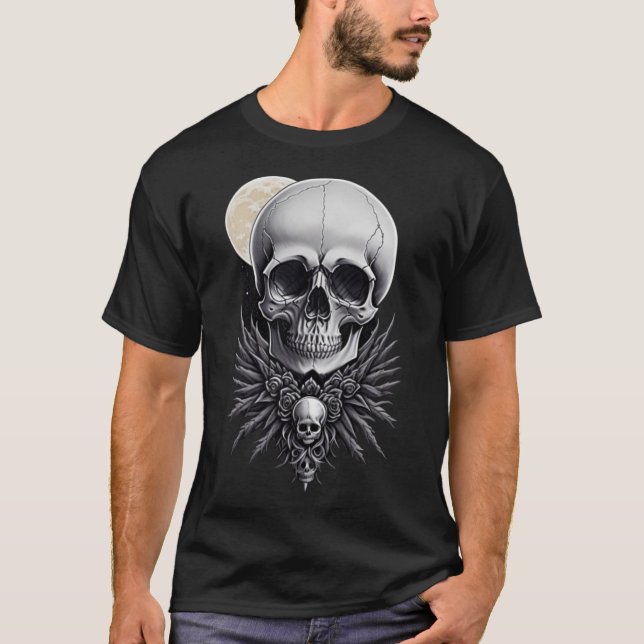 Skullkräppig gotskjorta t shirt (Framsida)