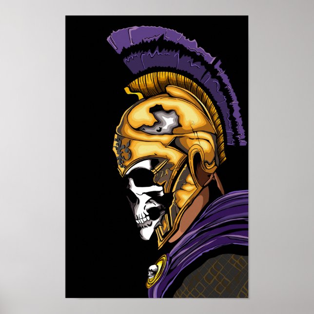 Skullkrigare med svart poster (Framsidan)